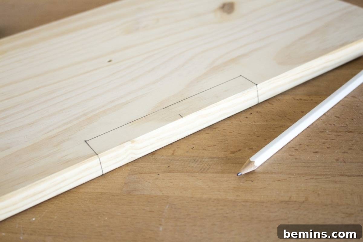 A closeup of IKEA Nightstand Hack, Tarva Edition: Step 2