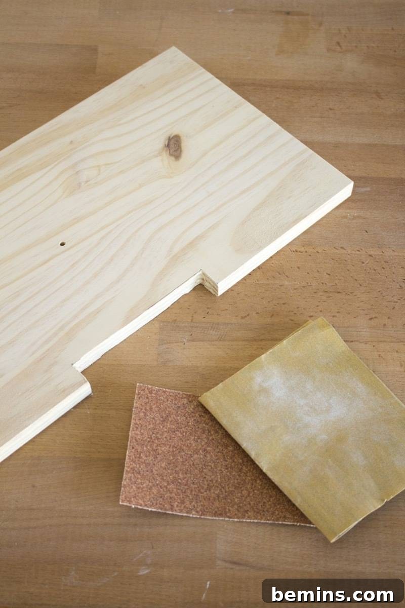 A closeup of IKEA Nightstand Hack, Tarva Edition: Step 4