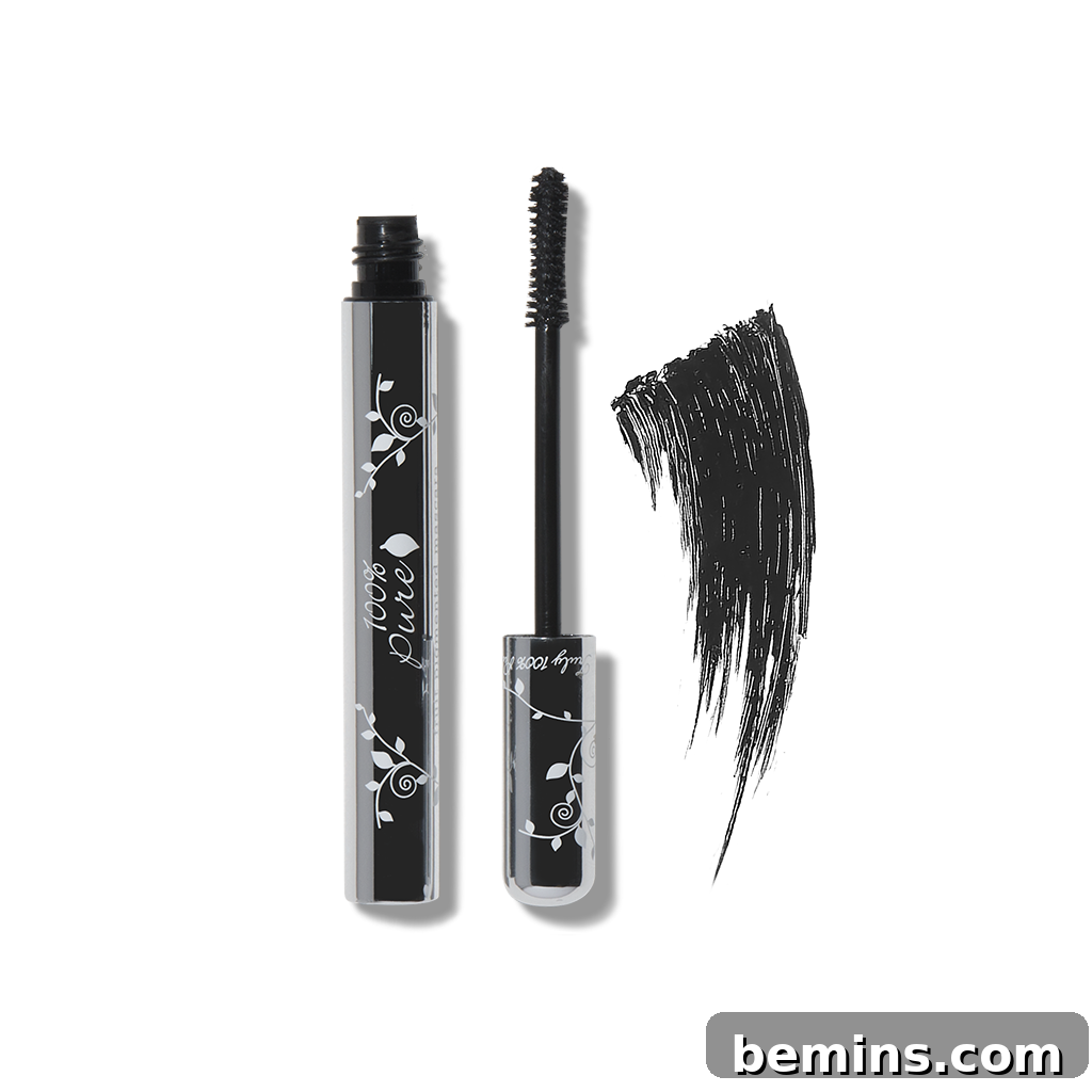 Eyelash near make up brushes.