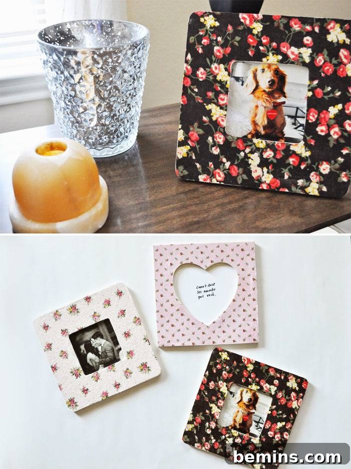 Picture frame makeover ideas - Photo via Wonder Forest