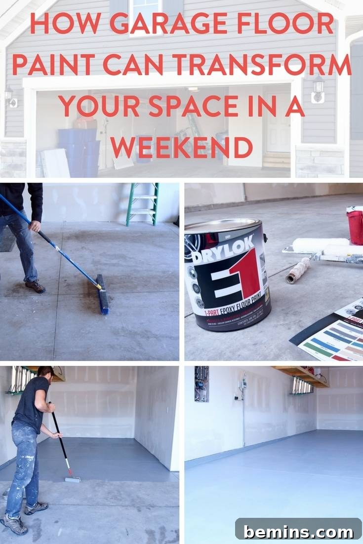 How to transform your garage floor in a weekend!