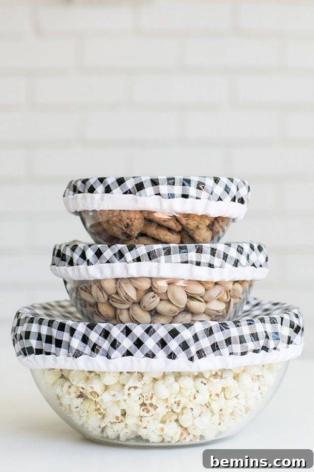 DIY Reusable Oilcloth Bowl Covers