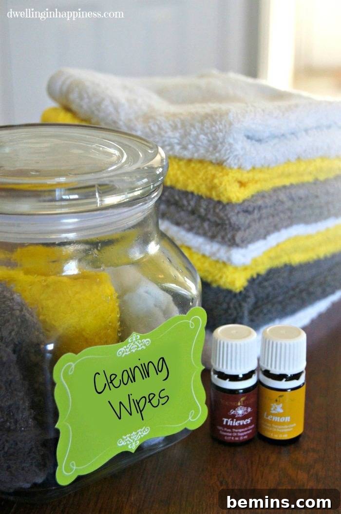 DIY Natural Reusable Cleaning Wipes