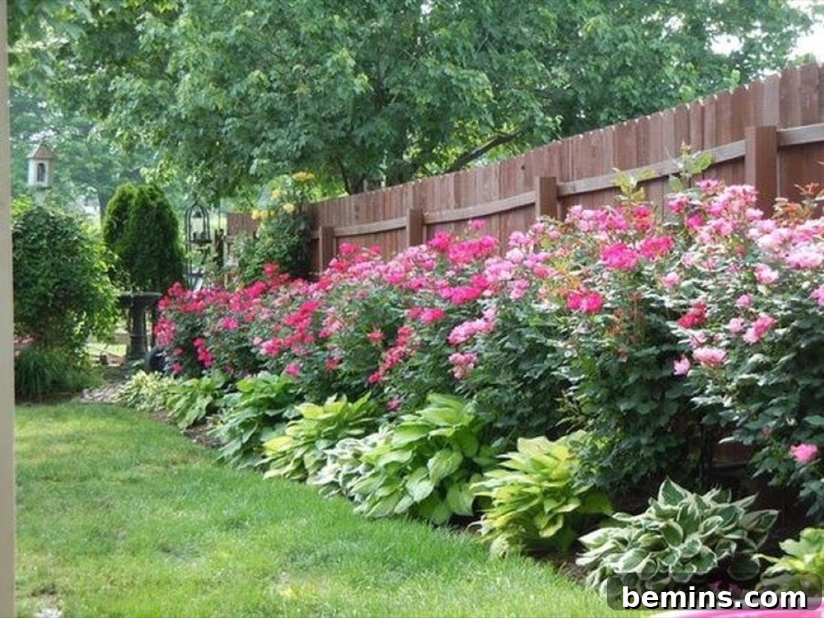 Flowers Along a Fence Line