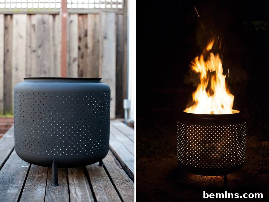 Fire Pit Made from an Old Washer