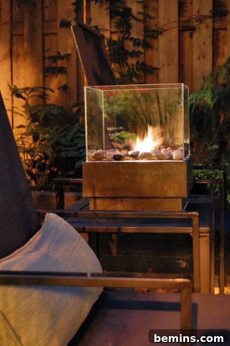 Glass Fire Feature