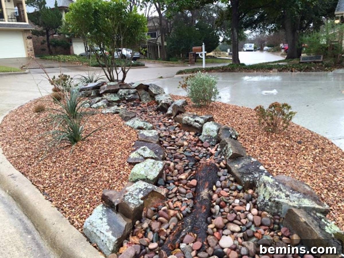 Decorative Rocks in a Landscaping Design