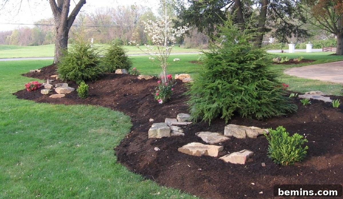 Berm in a Landscaped Yard