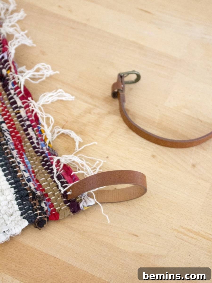 Rag Rug and Belt Art: Combining Thrifted Items for a Unique Gallery Wall Piece