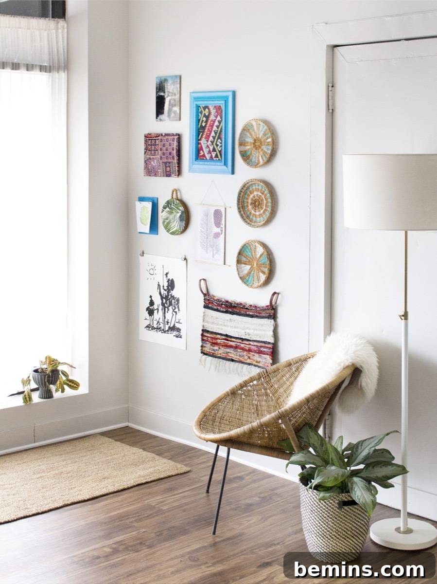 Inexpensive Thrifted Art: A Gallery Wall Created Entirely from Secondhand Finds