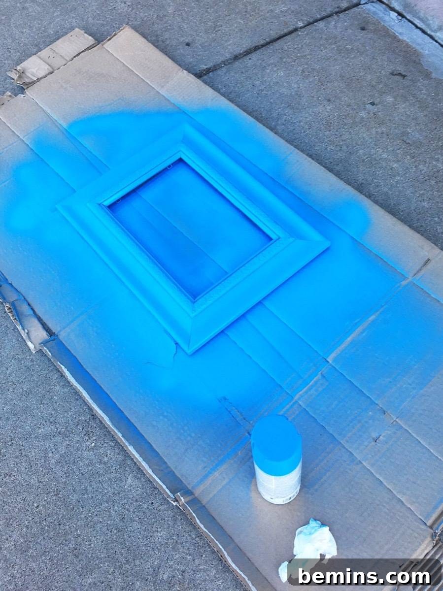 Spray Painting Thrift Store Frames for a Budget Gallery Wall