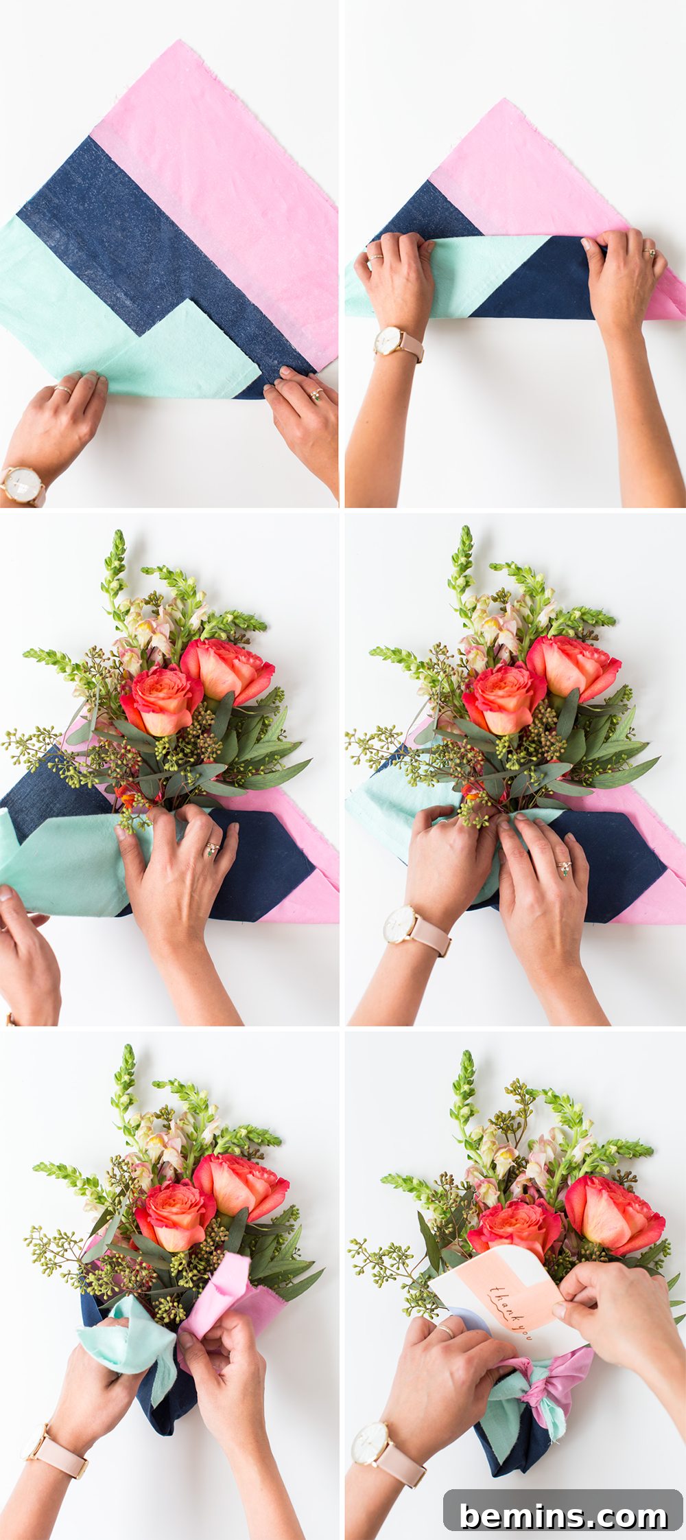 Fabric-Wrapped Bouquets - A Stylish Way to Present Flowers