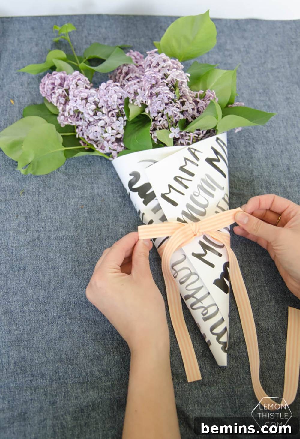 Hand-Lettered Flower Wraps - A Personalized Touch for Flowers