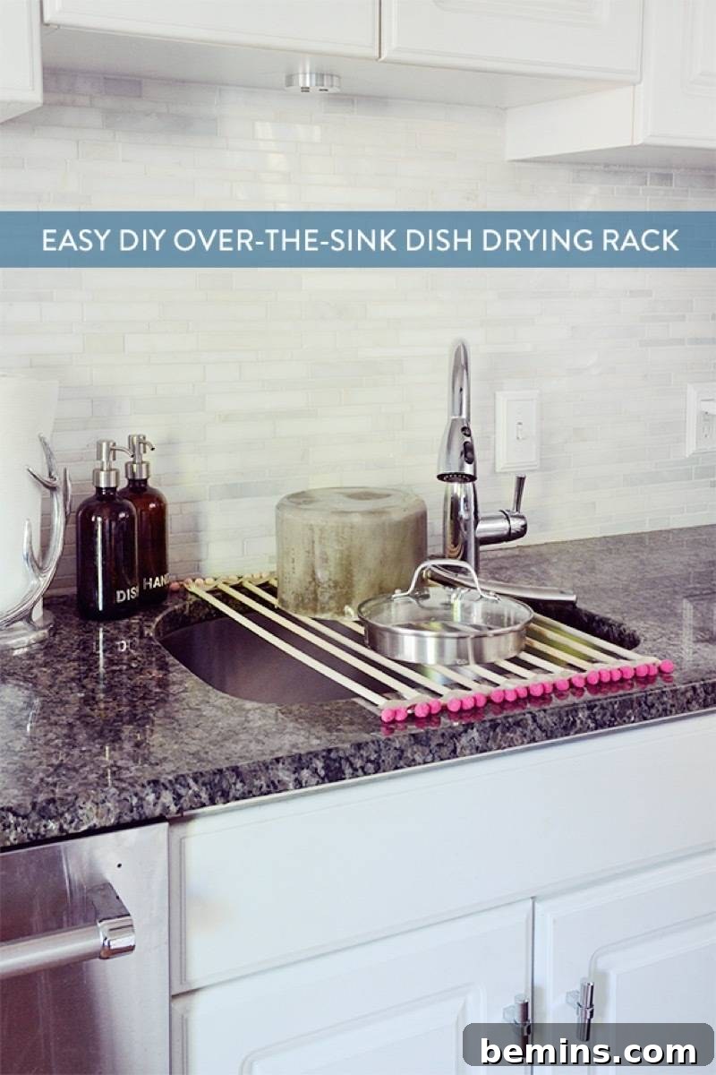 DIY Roll-Up Dish Drying Rack