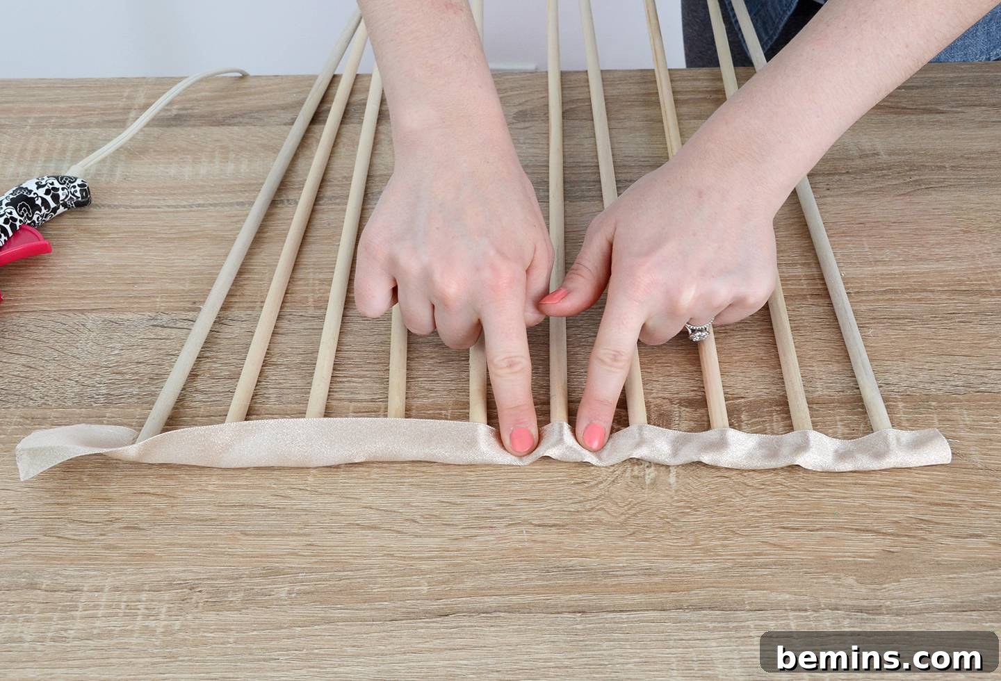 Gluing the Ribbon to the Dowels