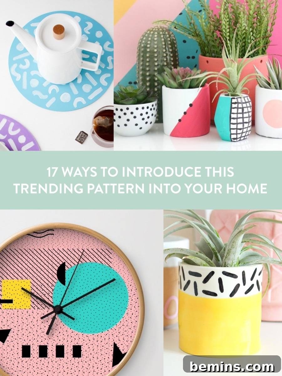 17 temporary ways to use Memphis design in your home