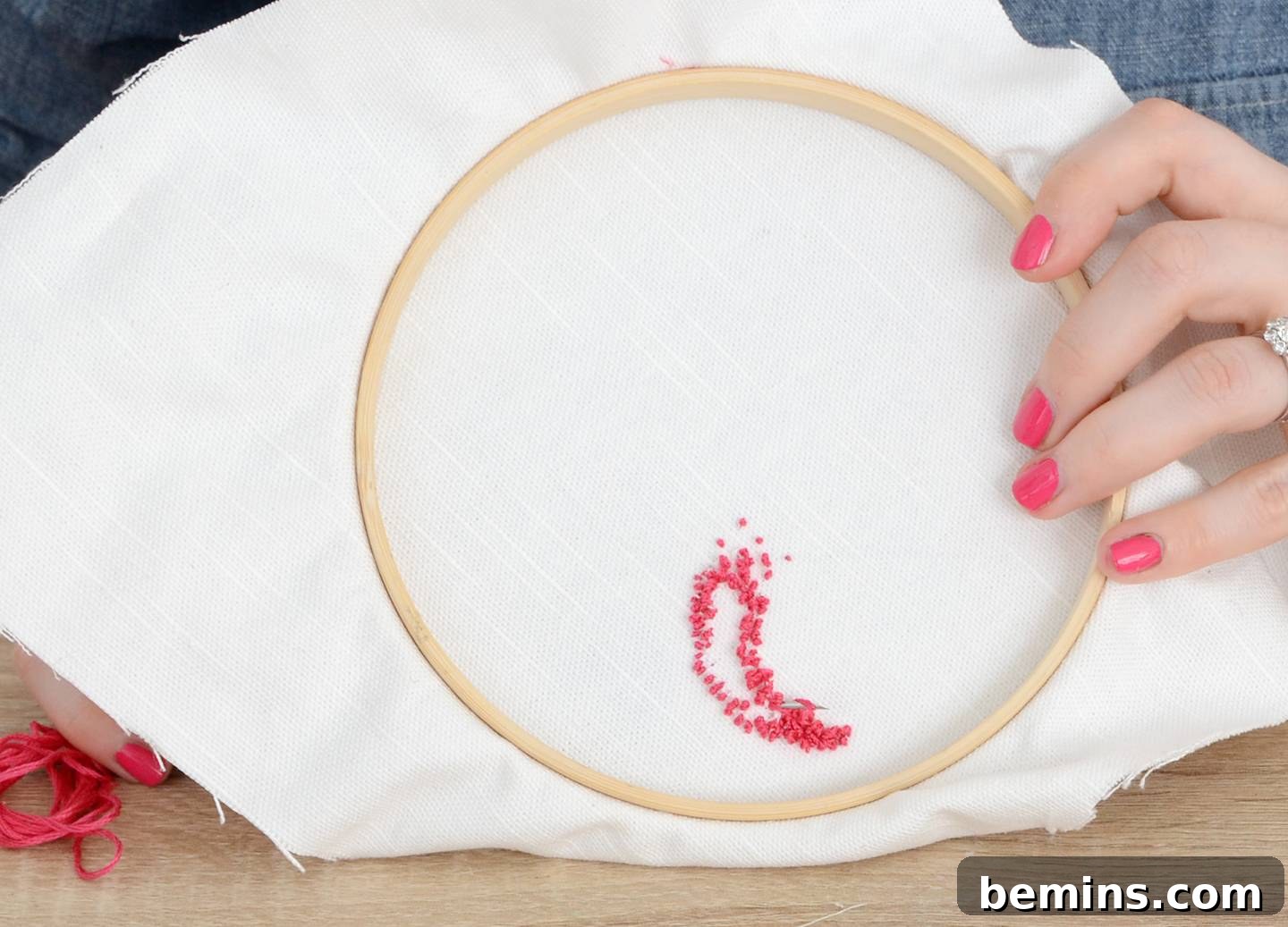Back of the Punch Needle Embroidery