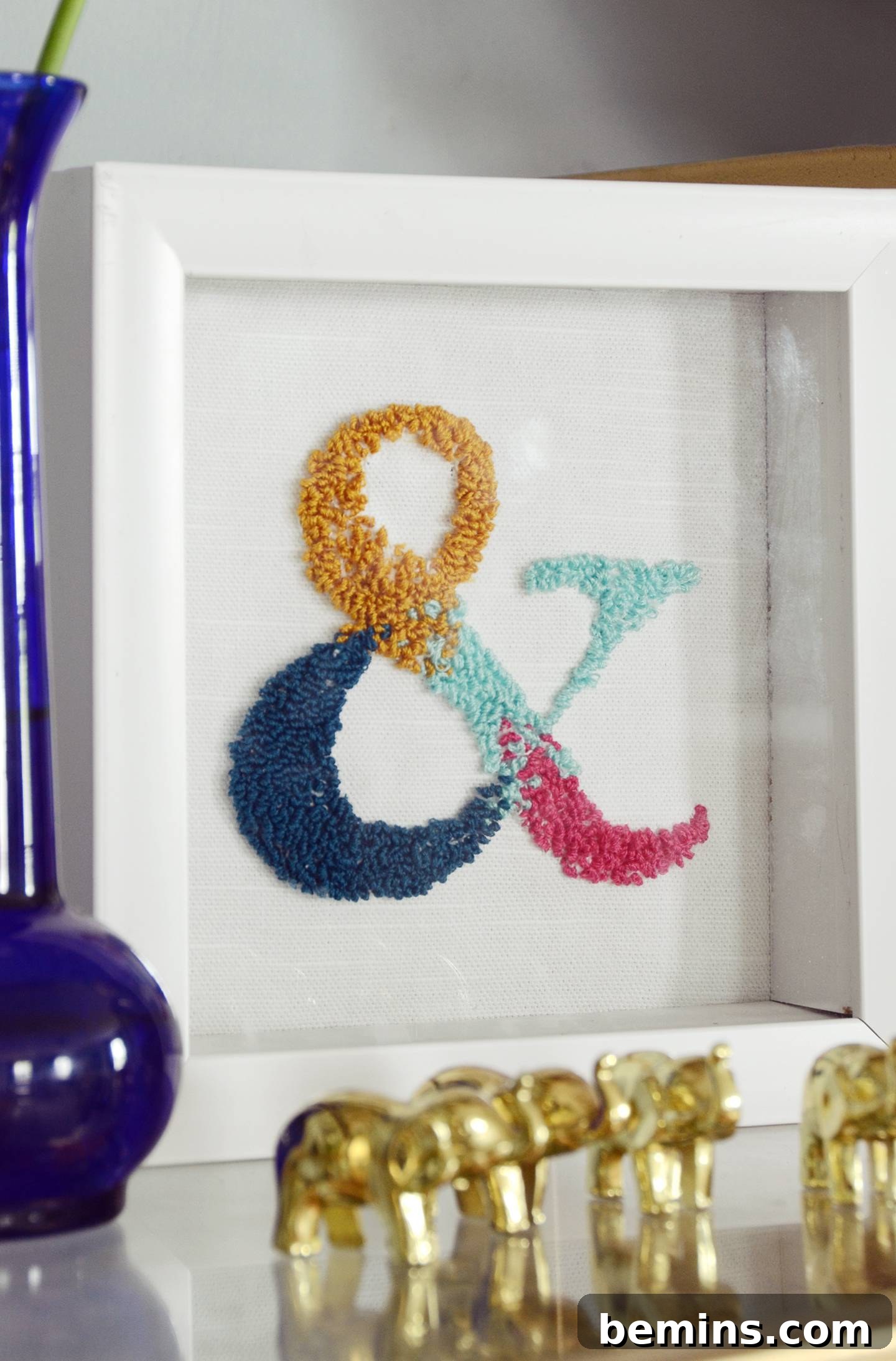 Finished Punch Needle Embroidery Project