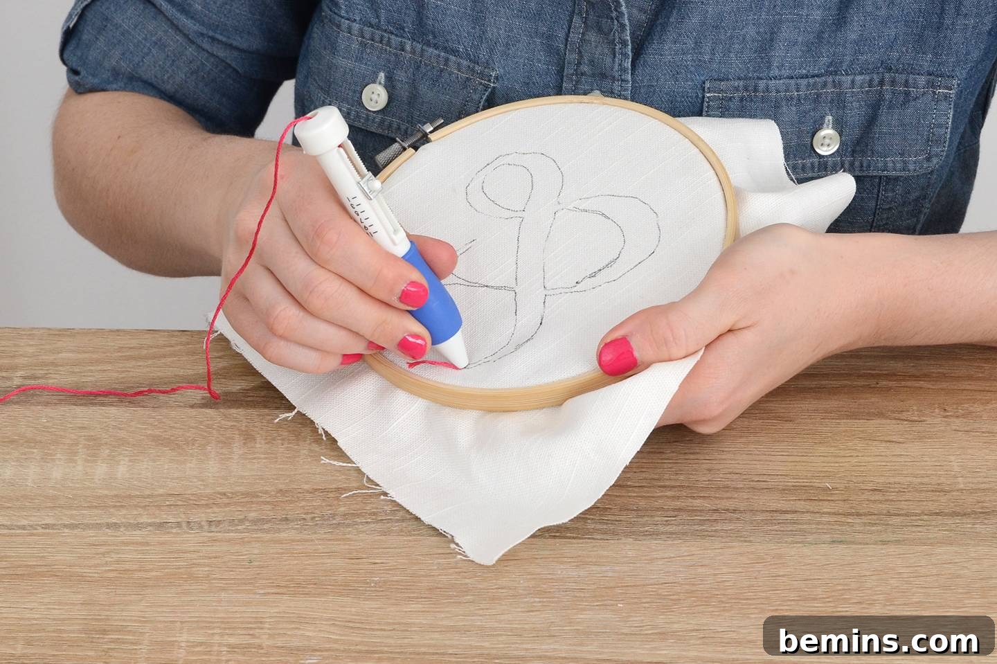 Fabric in Embroidery Hoop