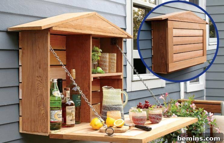 Maximize Your Small Porch Paradise: Summer Styling Tips 3 Space-Saving Murphy Bar for Small Porches