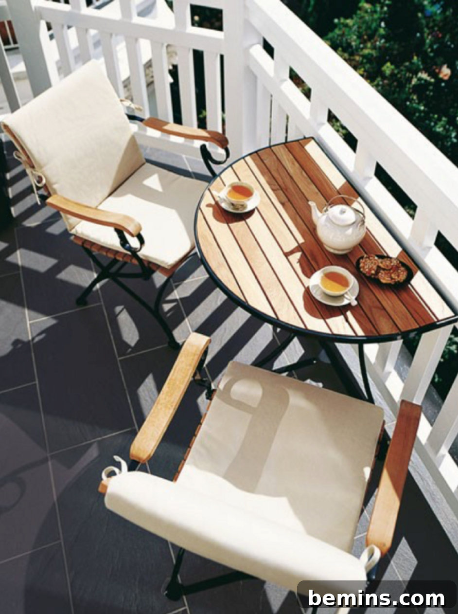 Maximize Your Small Porch Paradise: Summer Styling Tips 4 Half-Circle Table for Small Balconies