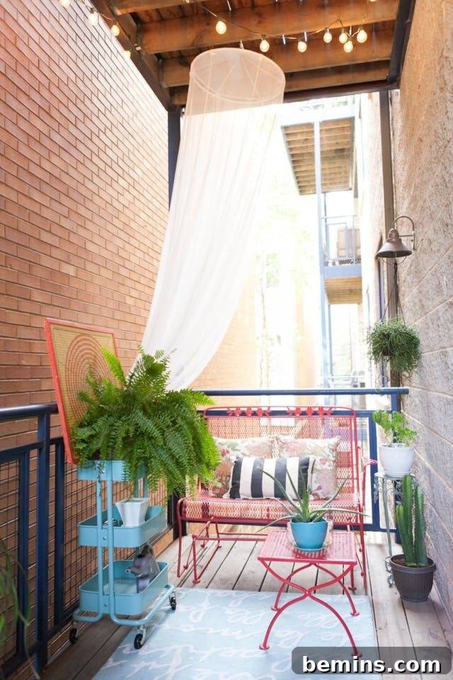Maximize Your Small Porch Paradise: Summer Styling Tips 7 Adding a Canopy to a Small Porch