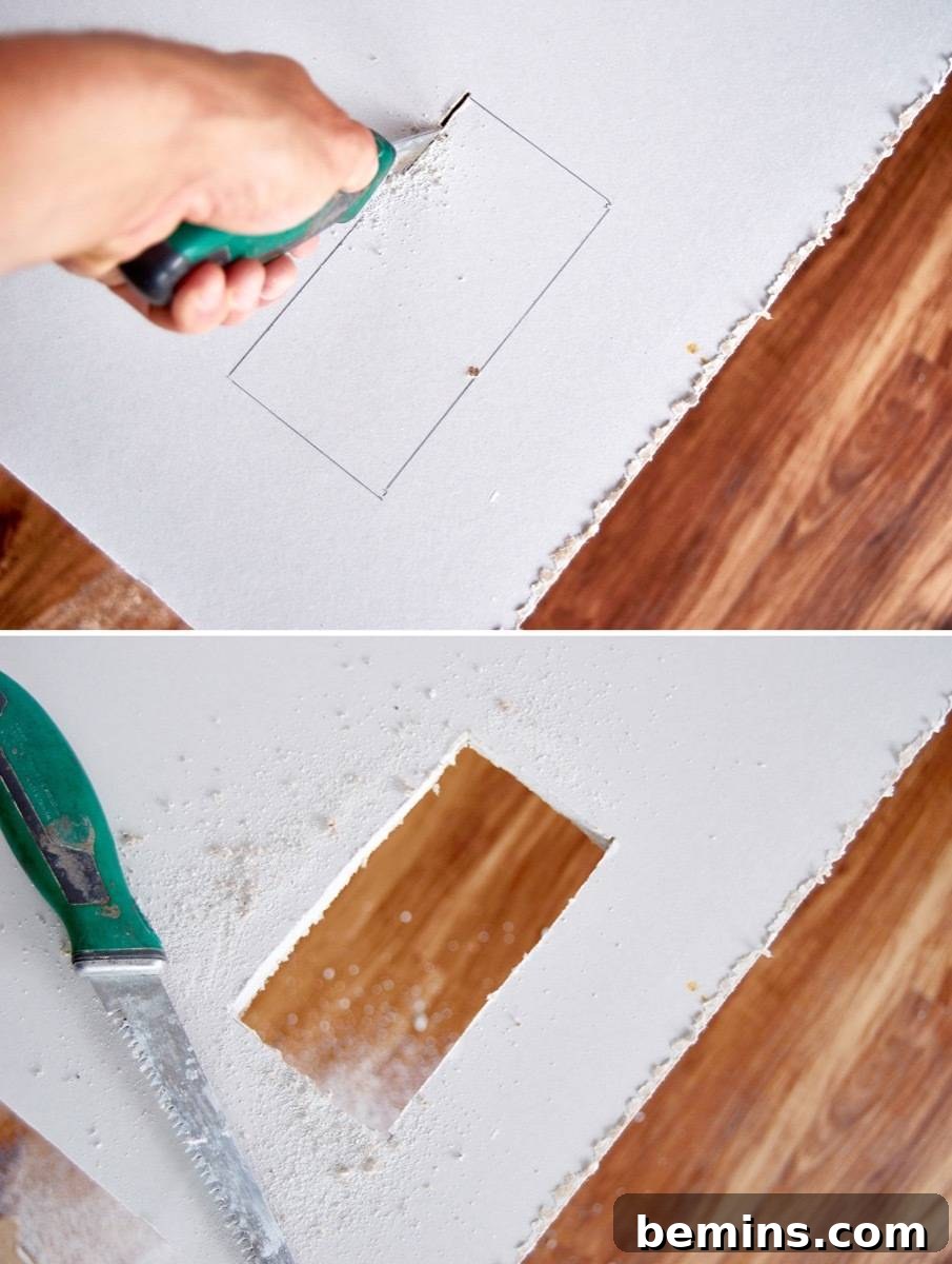 Mastering Hand Saws The Ultimate Tool Box Guide 12 Using a Jab Saw for Cutting into Drywall