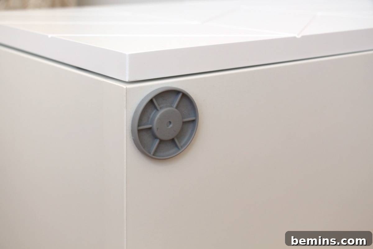 IKEA BESTA Hack: Geometric Nightstand Transformation 7 IKEA BESTA hack: Step 4 (add legs) to the cabinet