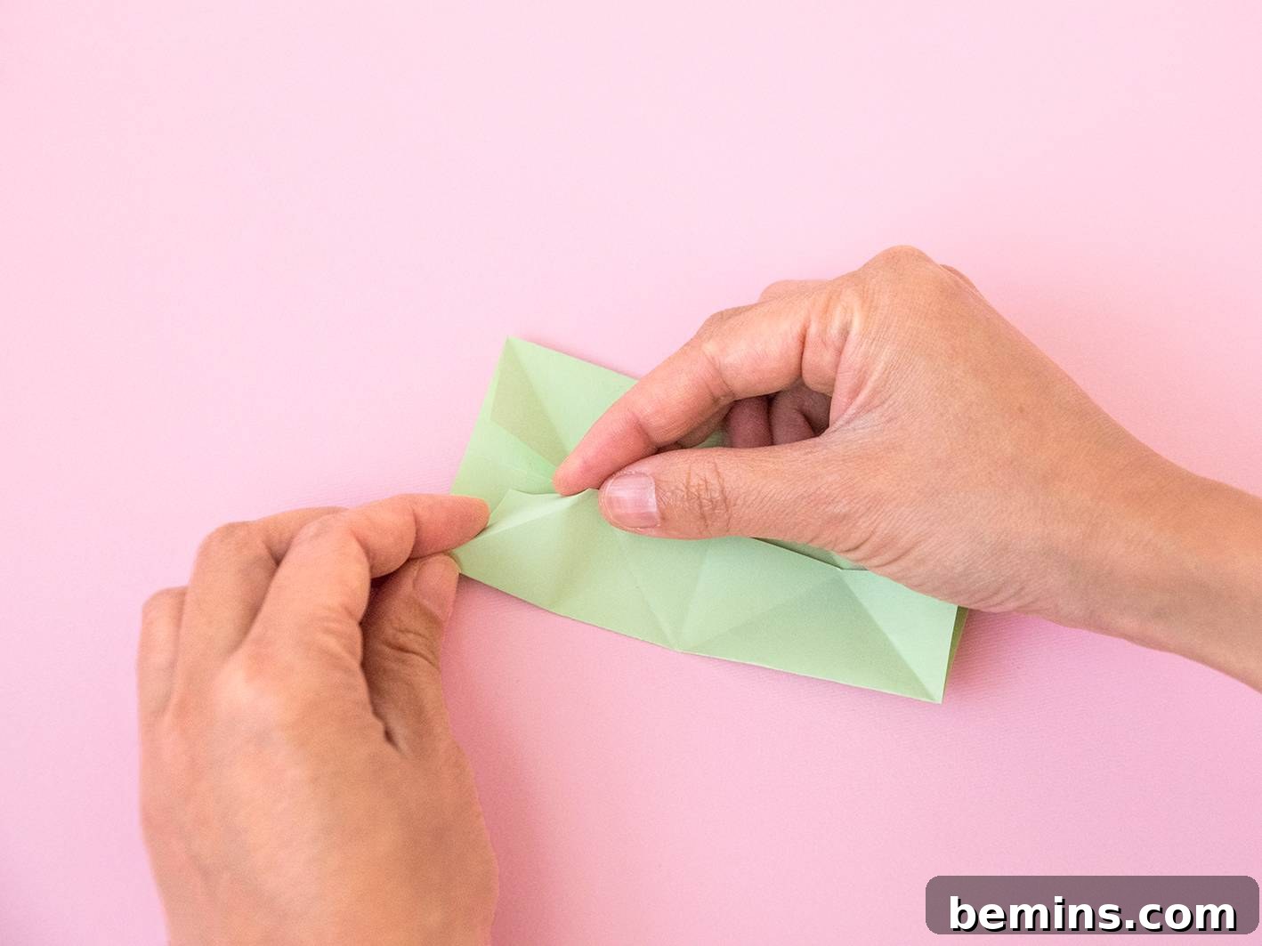 Folding the Origami Paper - Step 8