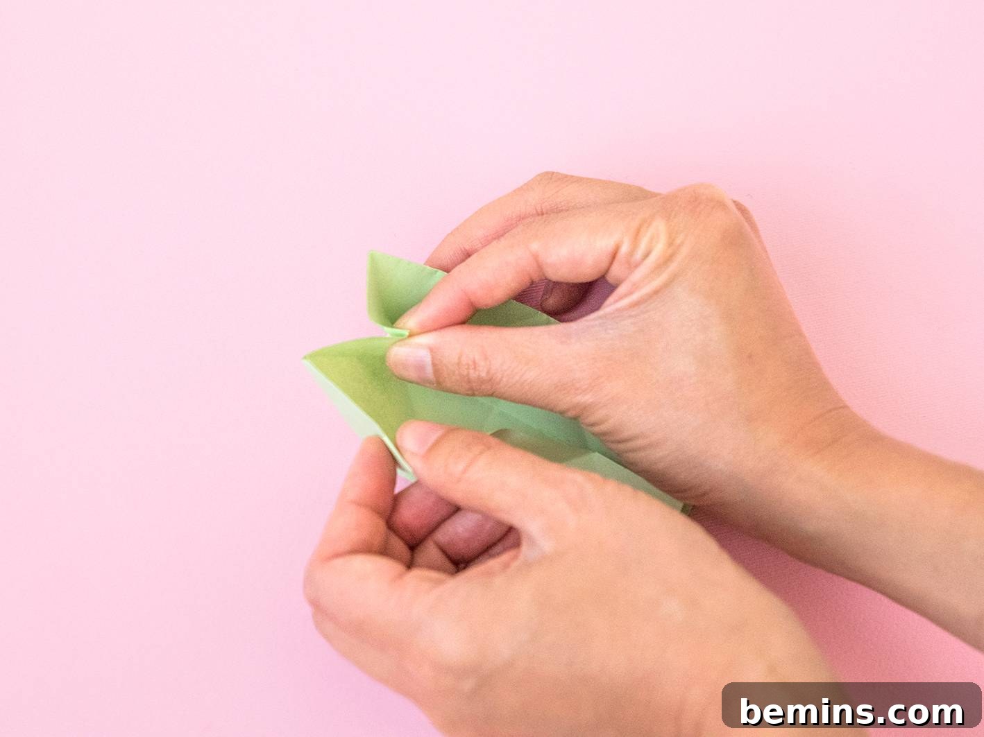 Folding the Origami Paper - Step 9