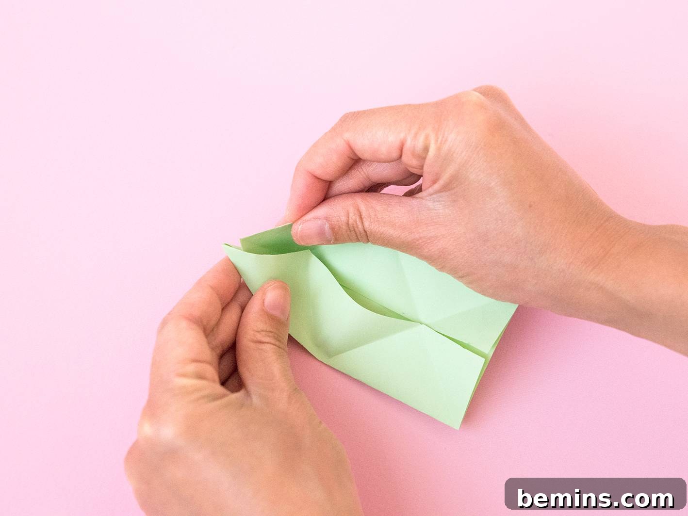 Folding the Origami Paper - Step 10