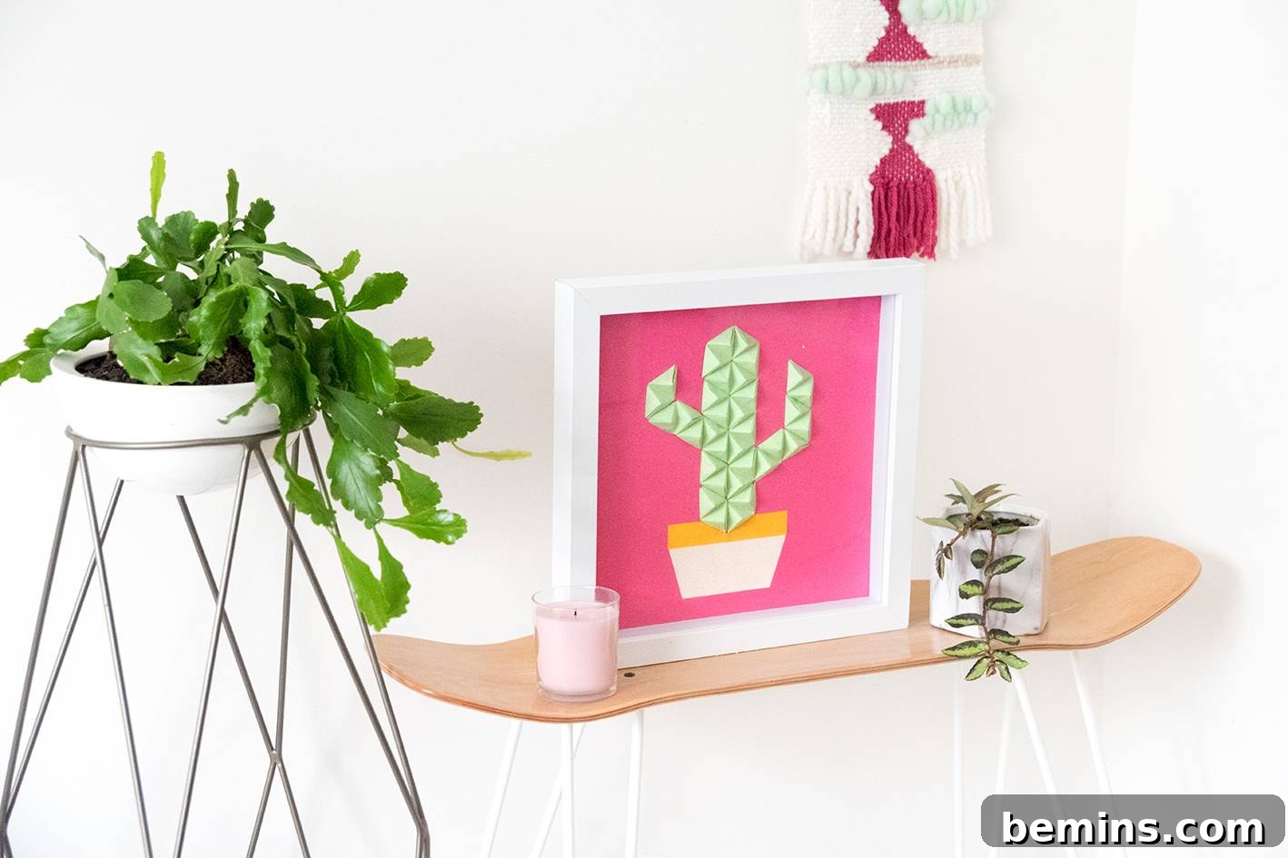 Easy and Affordable Origami Wall Art Idea