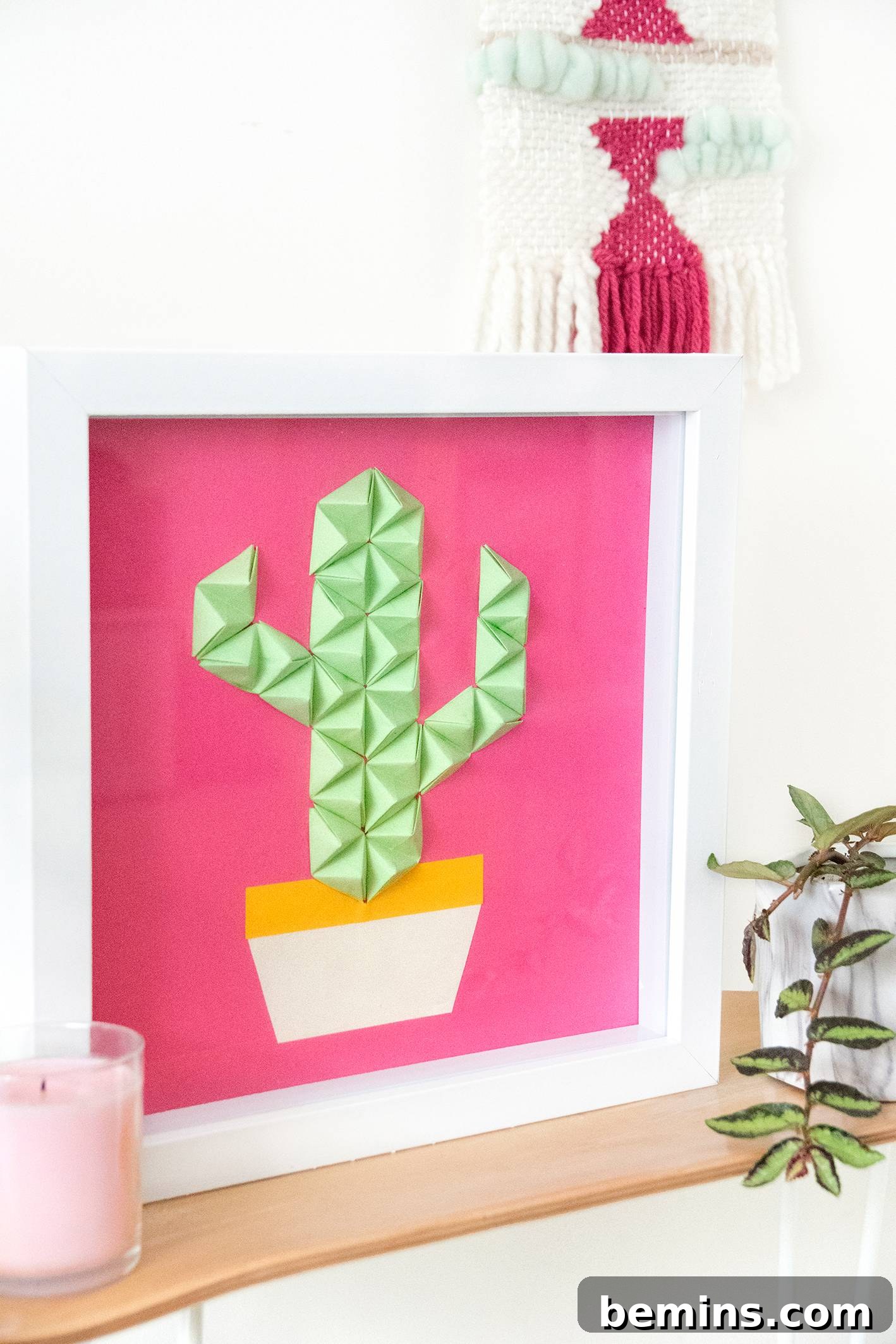 Finished Origami Wall Art Project