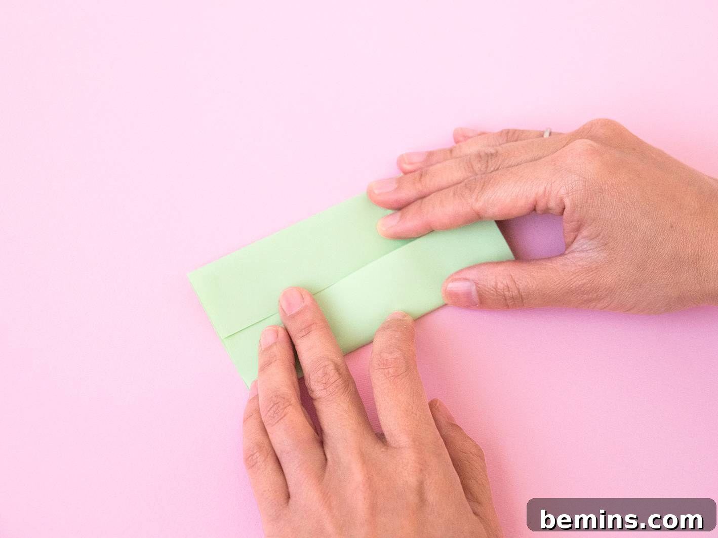 Folding the Origami Paper - Step 3