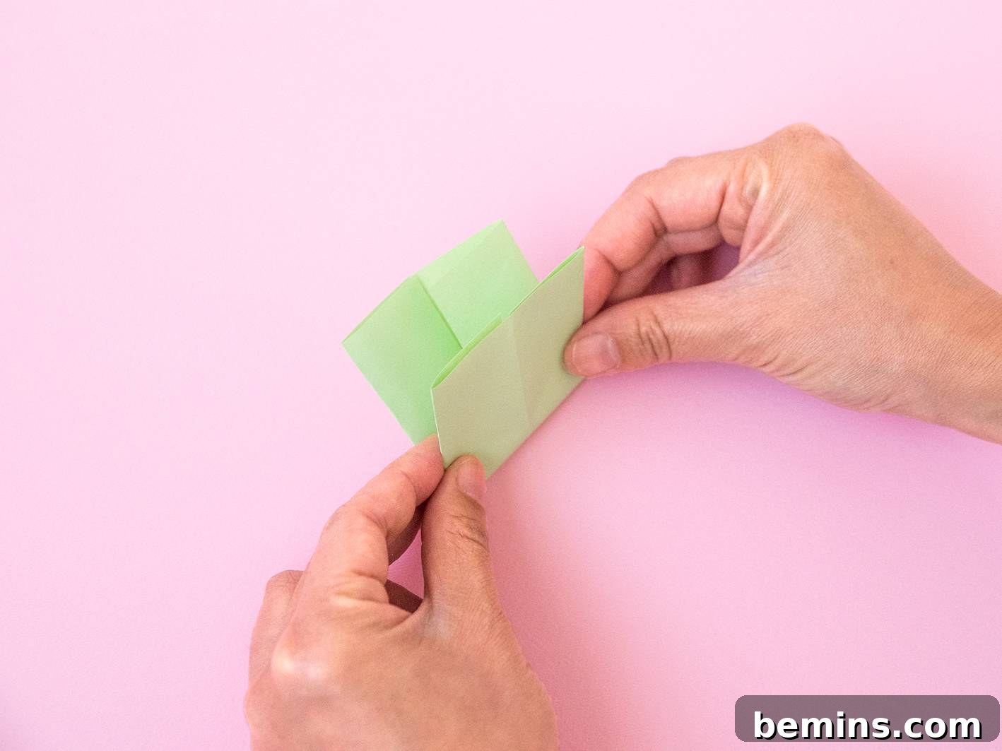 Folding the Origami Paper - Step 4