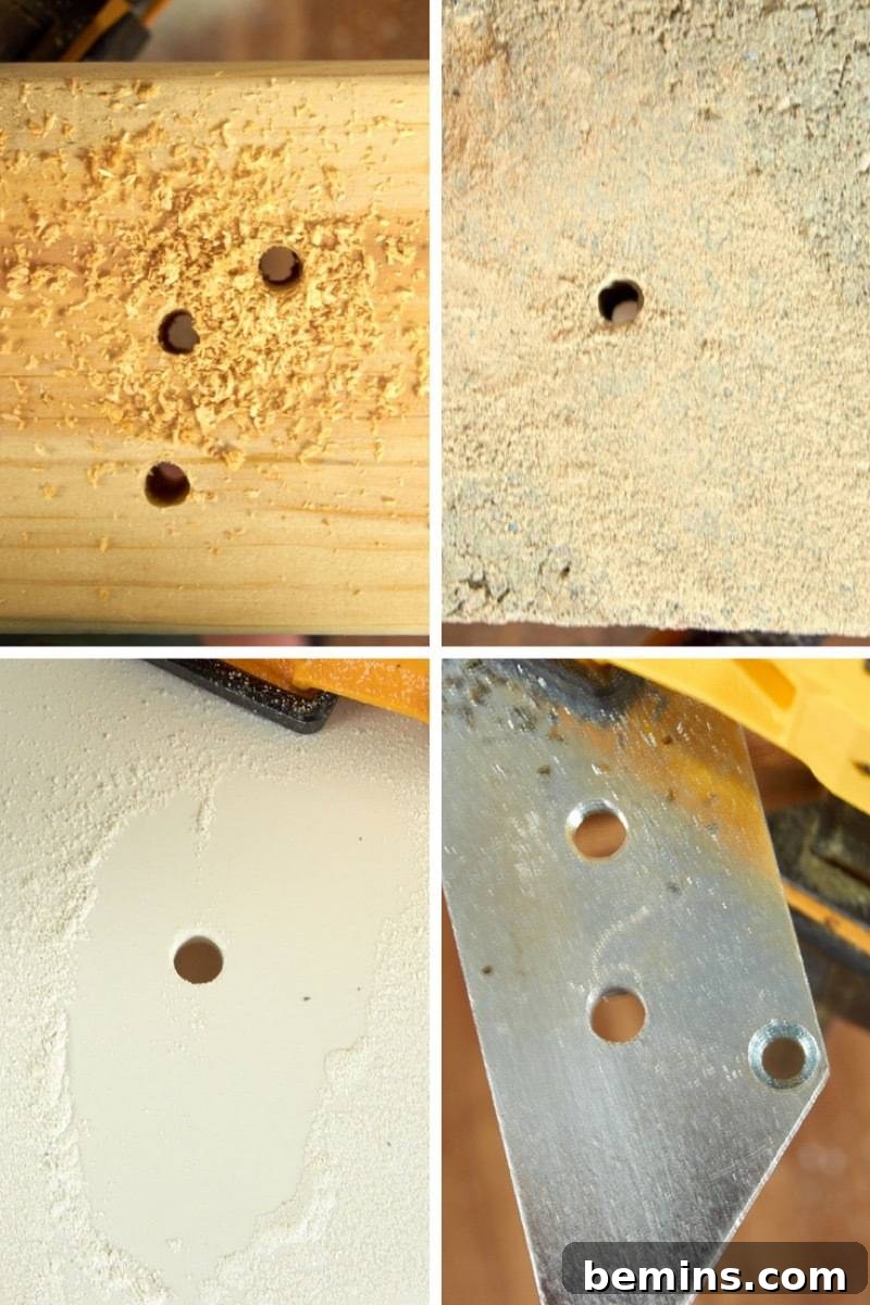 Drill Holes in Various Materials