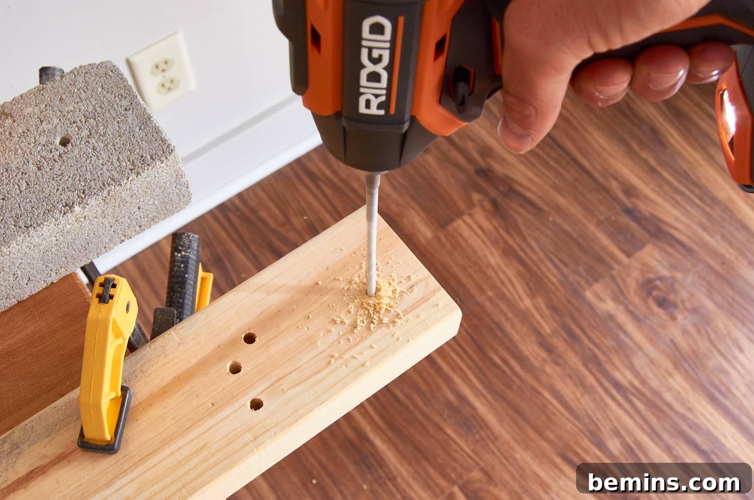 Drilling into Wood with an Electric Drill