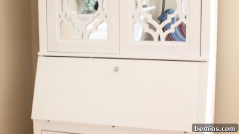 DIY Mirrored Secretary Desk