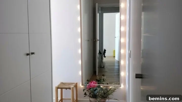 Lighted mirror with IKEA NISSEDAL