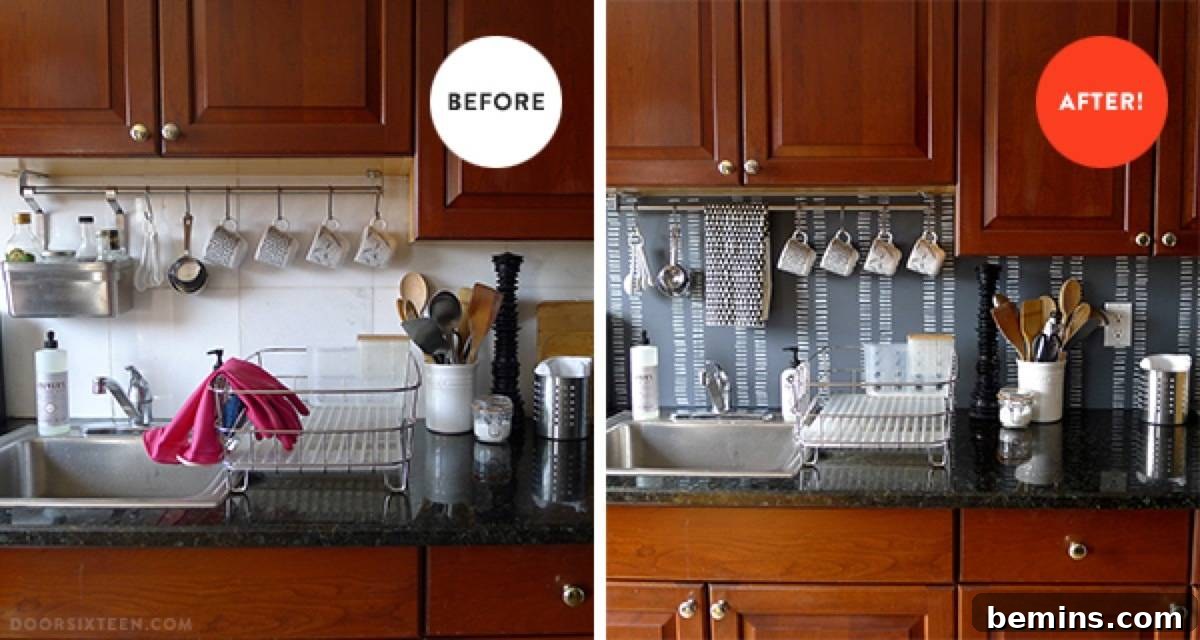 Plywood backsplash