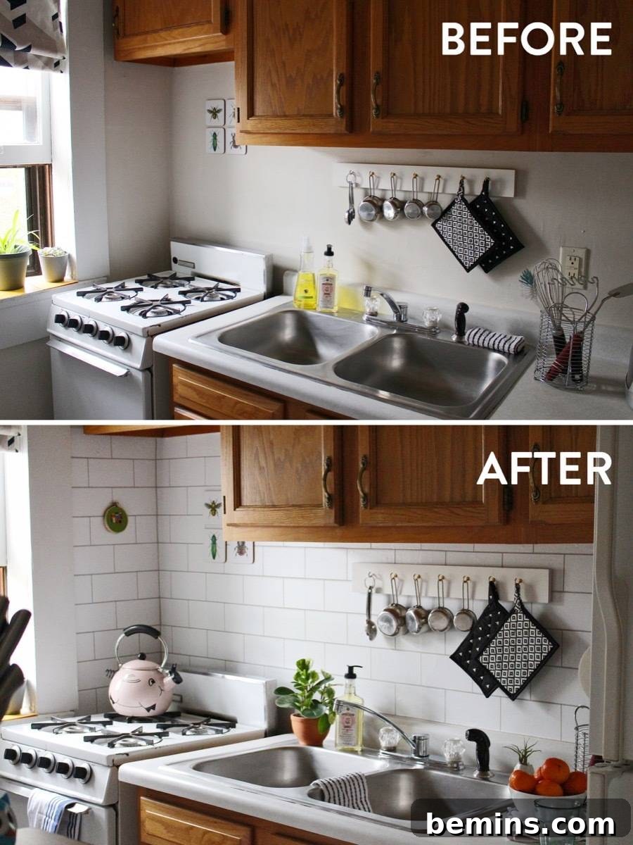 Sticker paper backsplash
