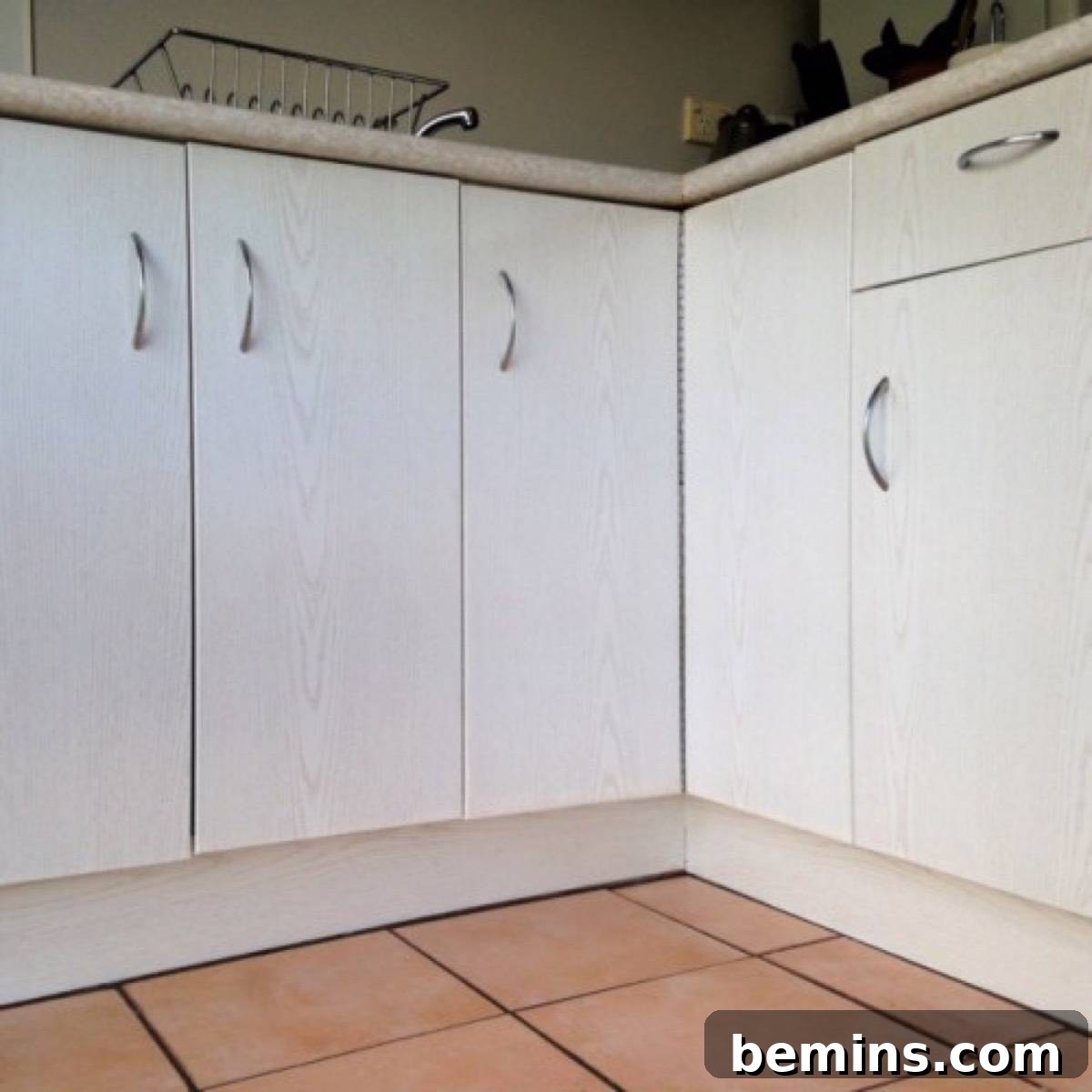 Vinyl-wrapped cupboards