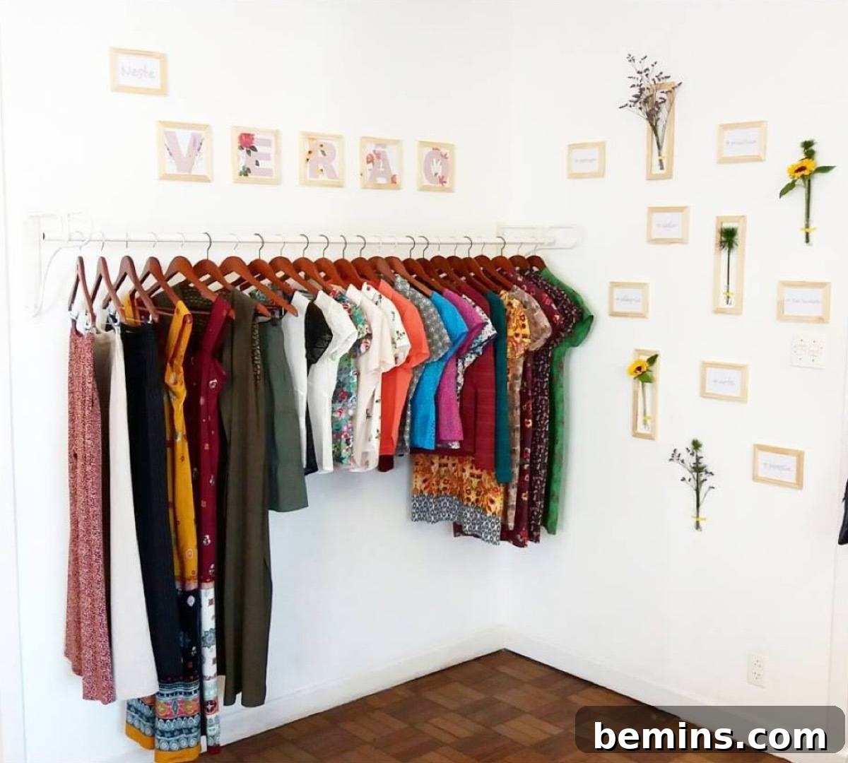 Closet hanging off wall