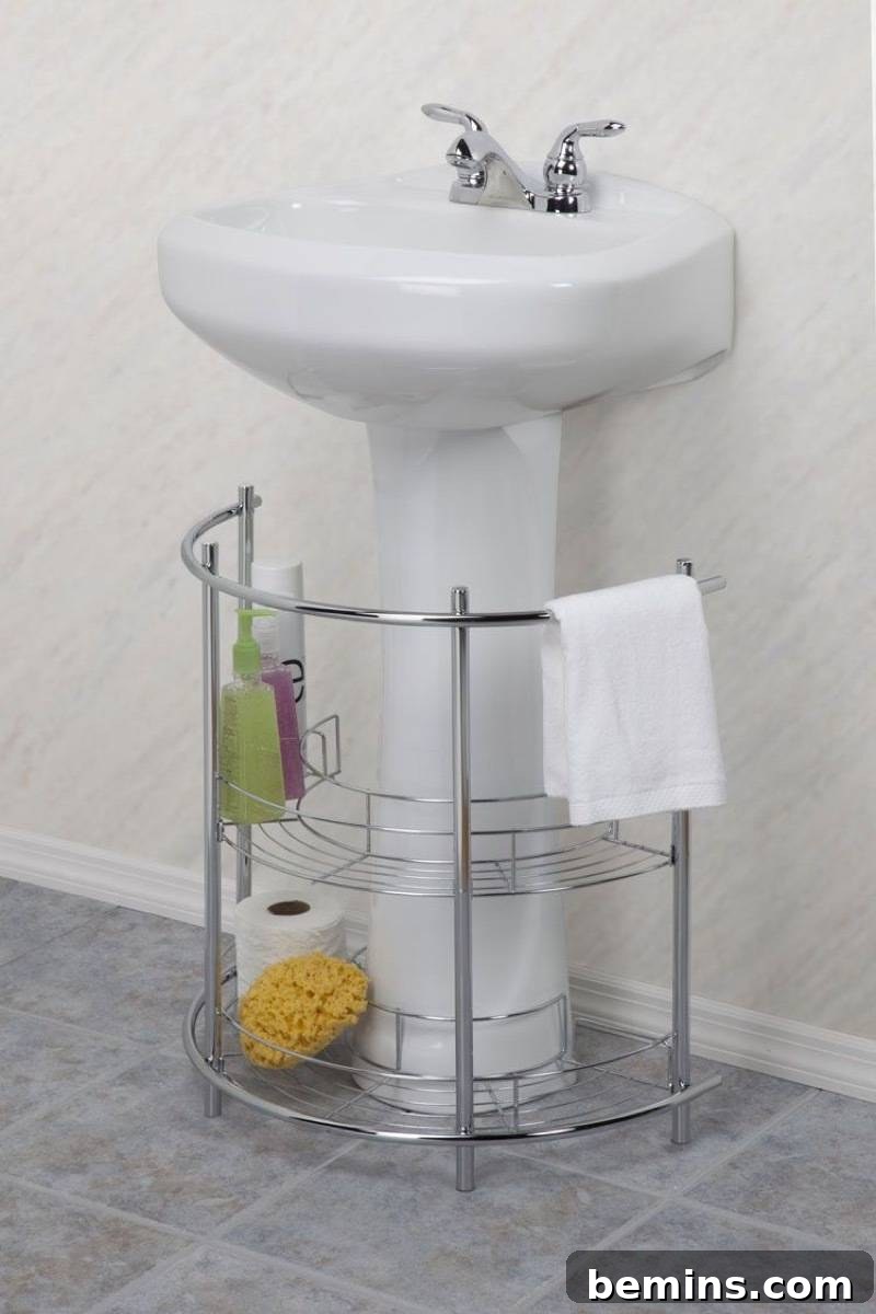 Pedestal sink organizer