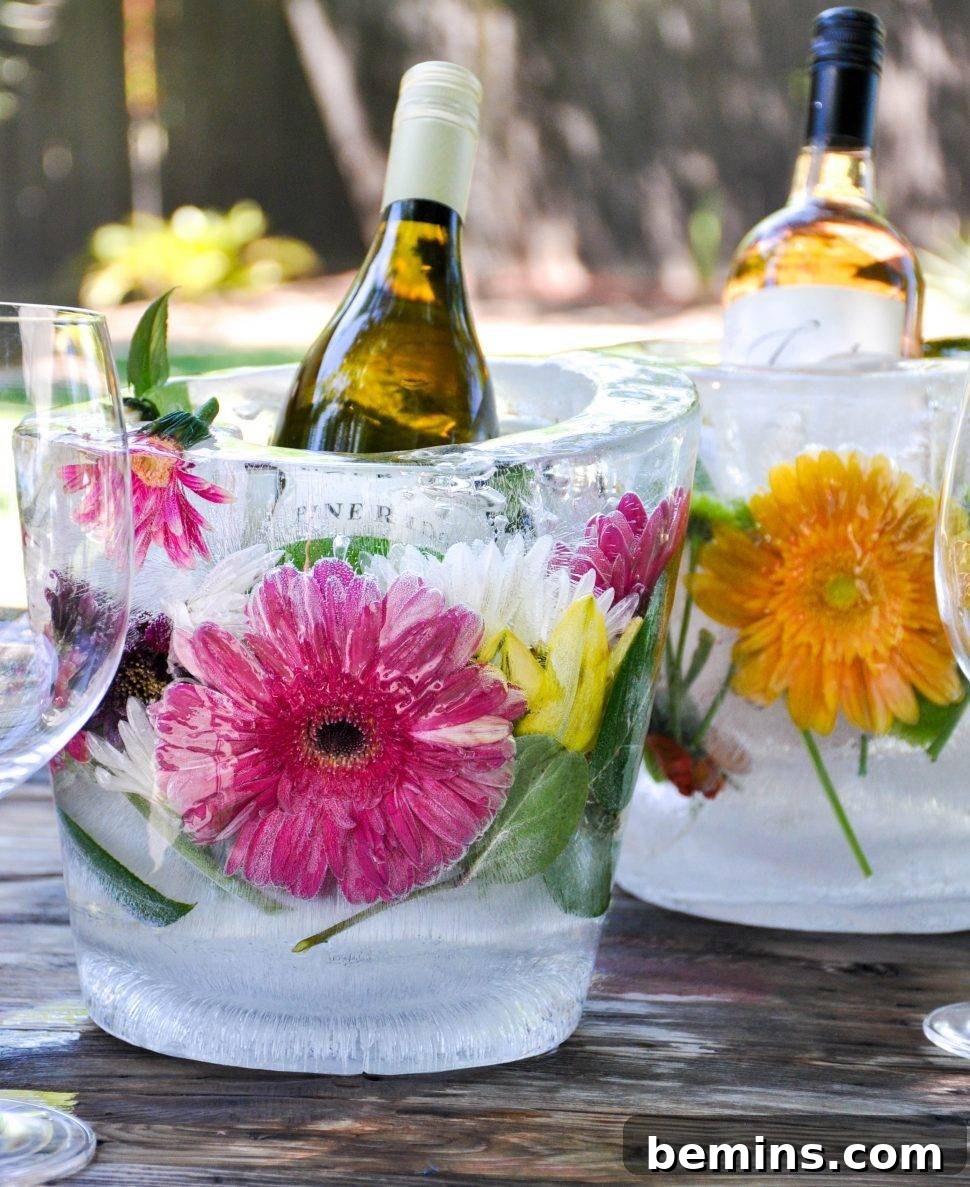 DIY Flower Ice Bucket