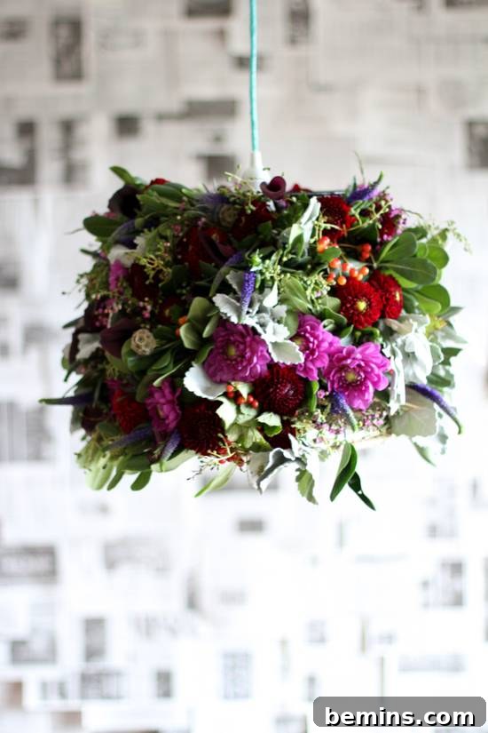 DIY Flower Chandelier