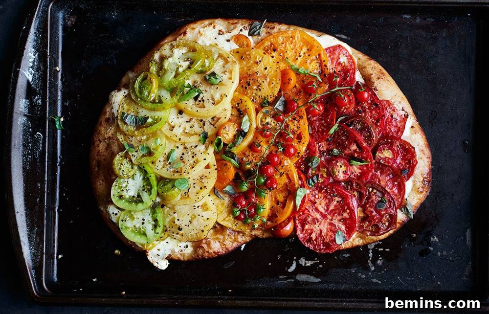 Grilled Heirloom Tomato Pizza