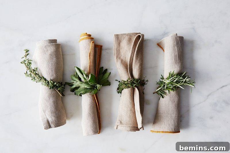 DIY Herb Napkin Rings