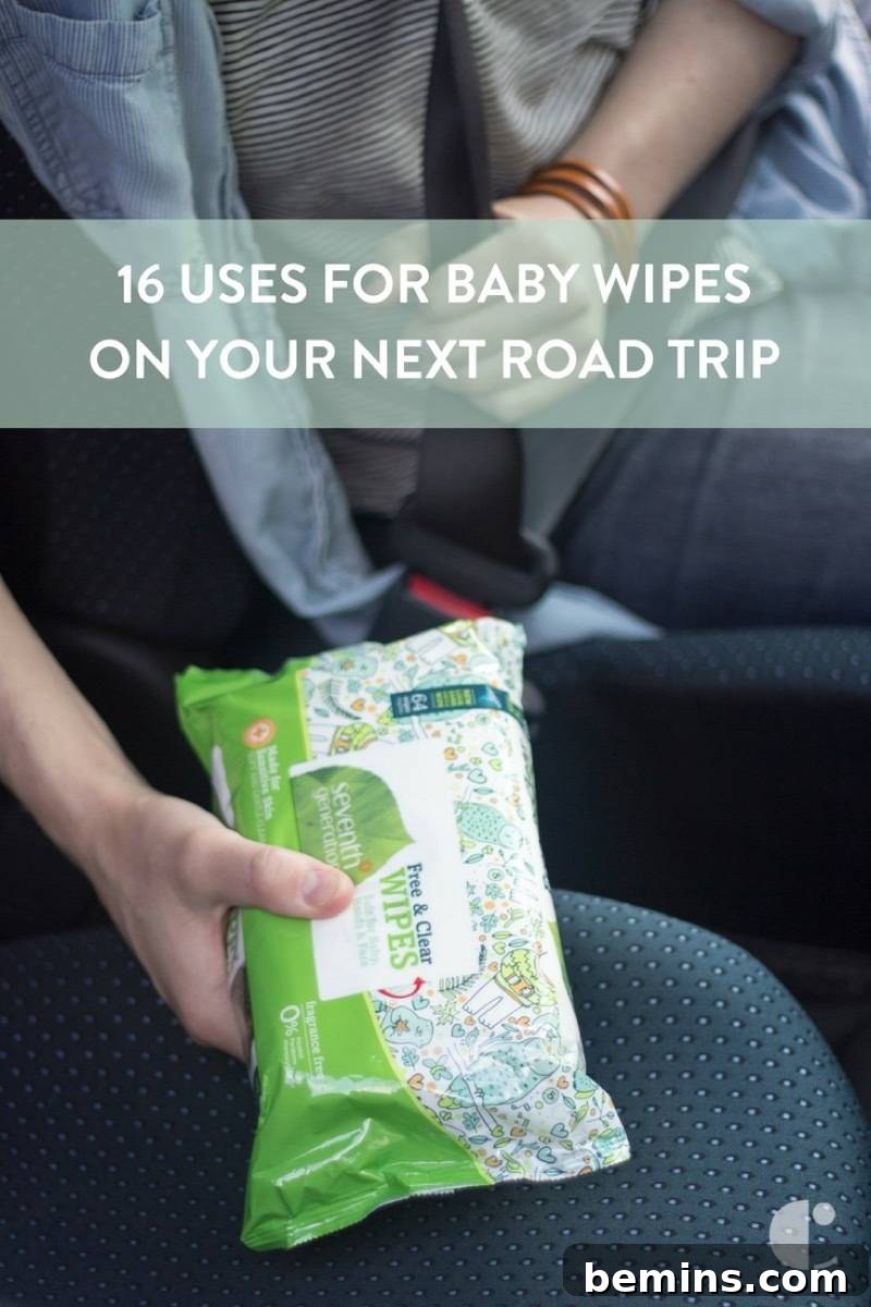 Road Trip Essentials: Your Drugstore Checklist 4 A pack of baby wipes: The ultimate road trip companion