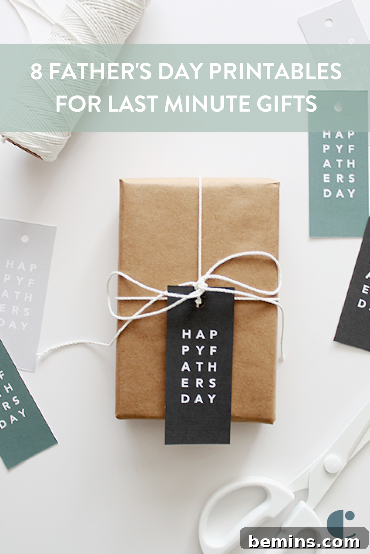 8 Printables for Last-Minute Father's Day Gifts